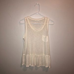 Sheer peplum pocket tank